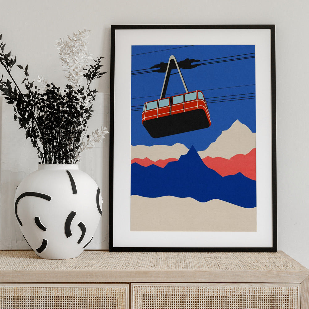 Ski Mountains - Art Print by Rosi Feist