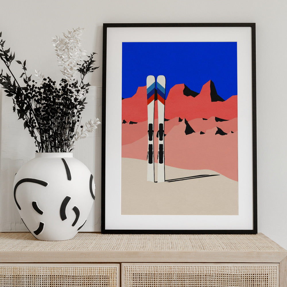 Ski Alpin - Art Print by Rosi Feist