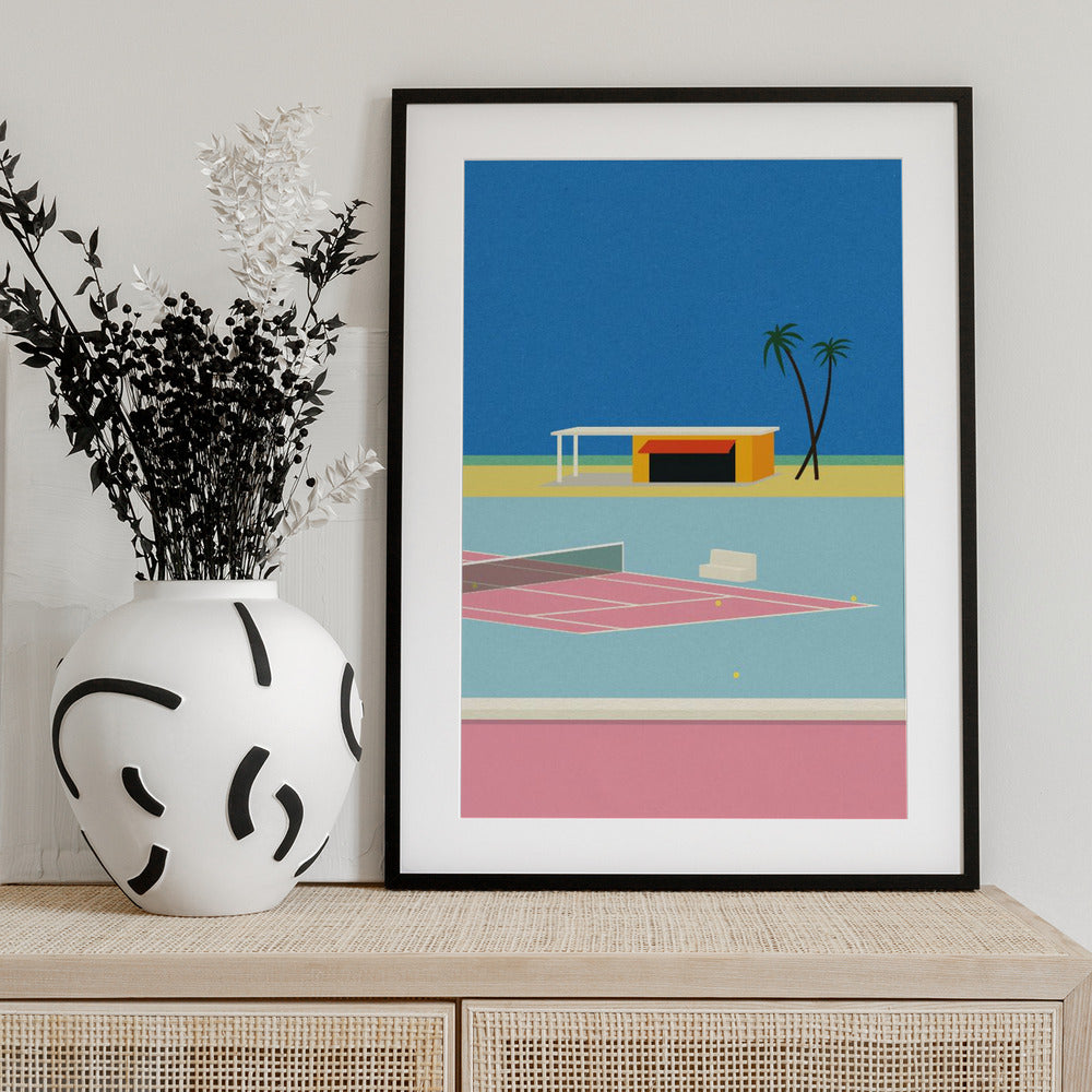 Tennis By the Beach - Art Print by Rosi Feist