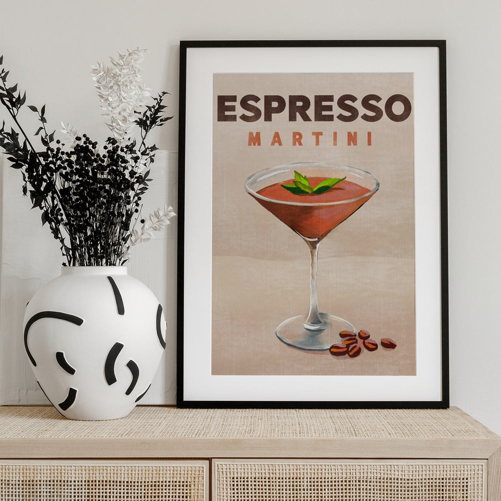 Espresso Martini Cocktail Bar Decor - Art Print by The Whiskey Ginger