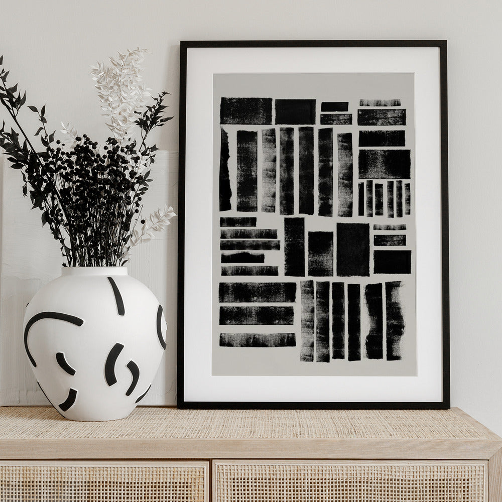 Monochrome Blocks - Art Print by THE MIUUS STUDIO