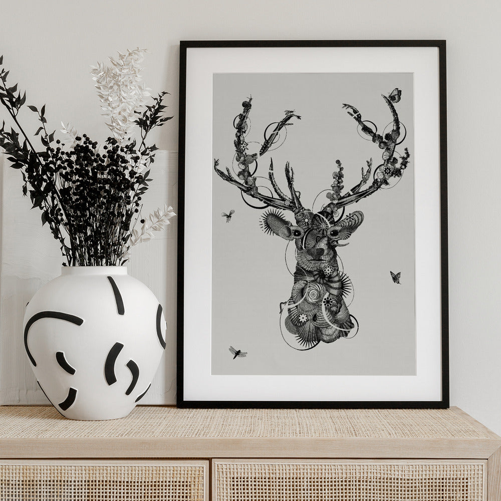 Deerhead - Art Print by Jaco Putker