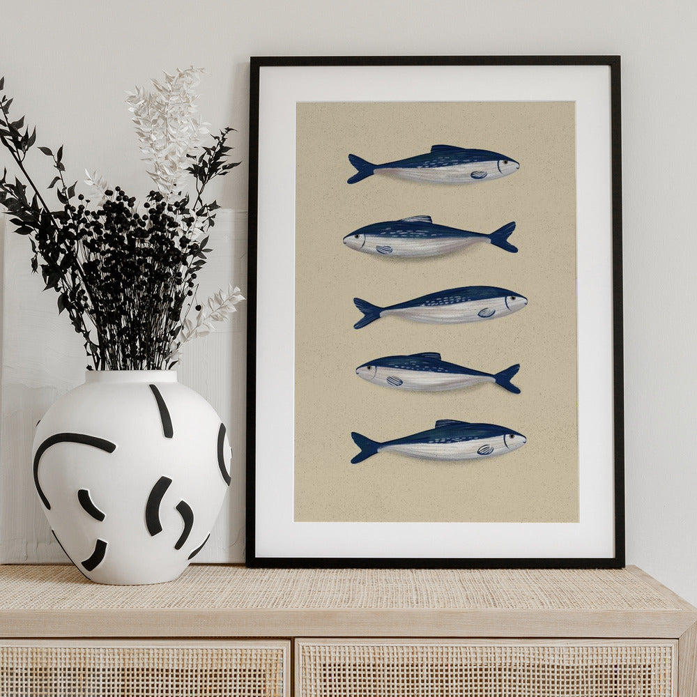 Sardines - Art Print by EMELIEmaria