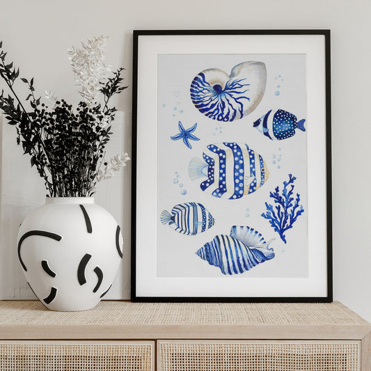 Inspired by the Tranquil Beauty of the Ocean - Art Print by Isabelle Brent