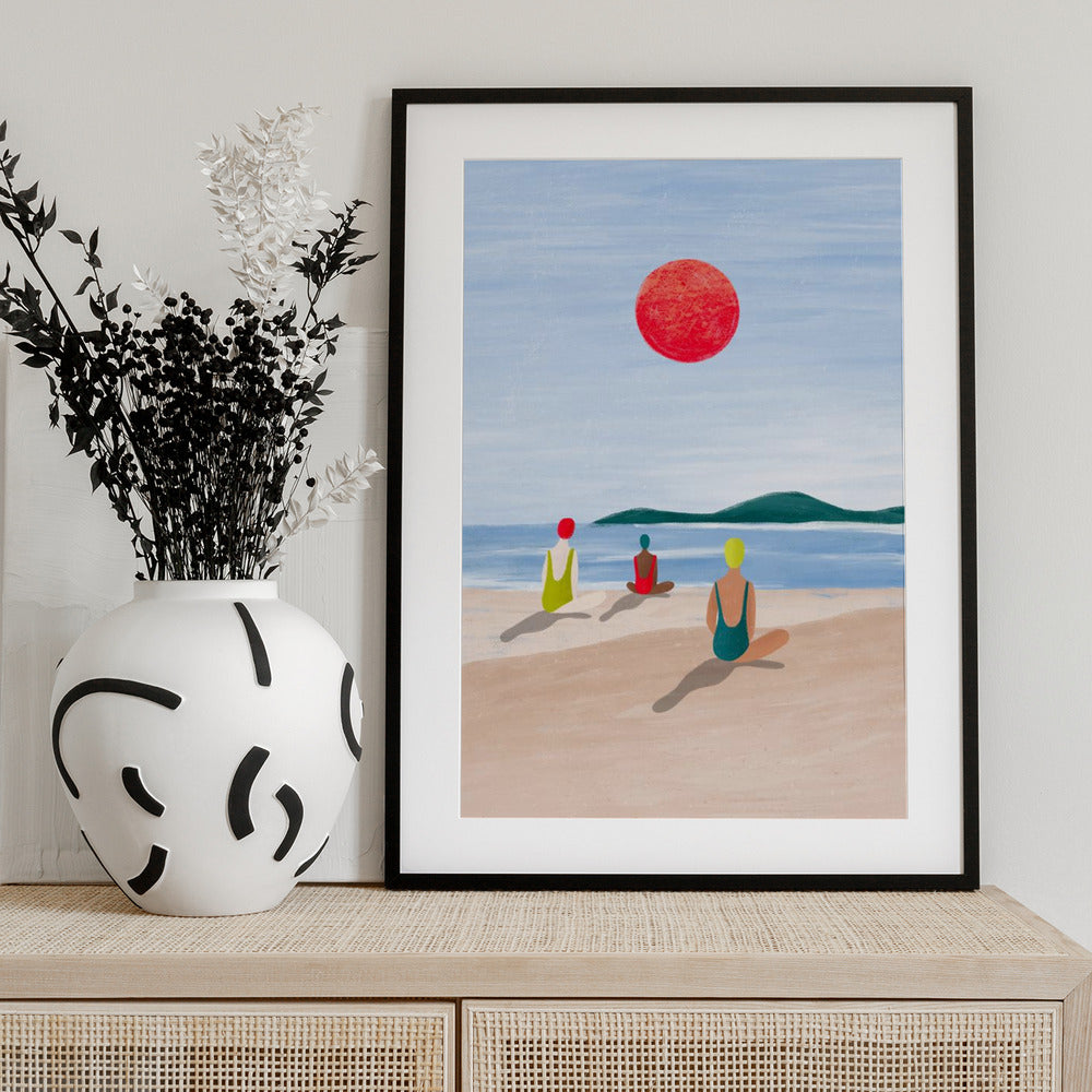 Girls At the Beach - Art Print by Bea Müller