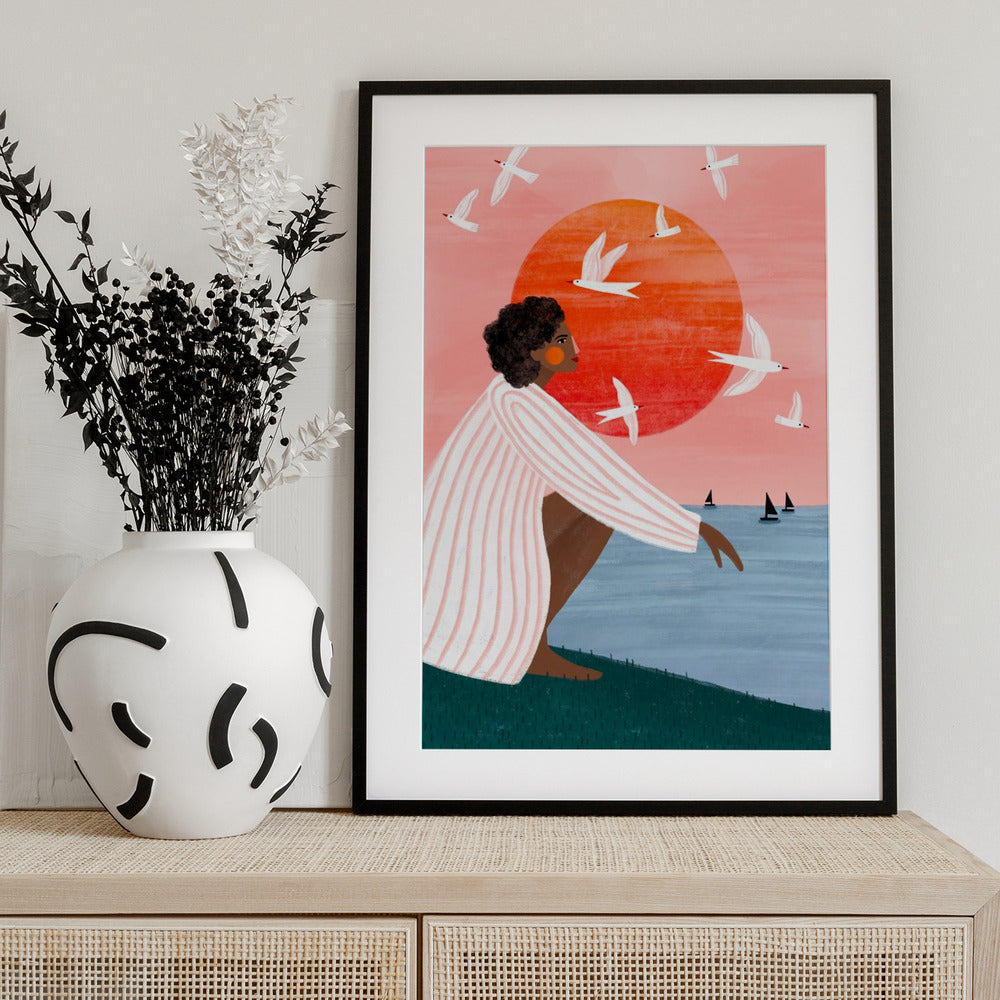 Sunset On My Own - Art Print by Bea Müller