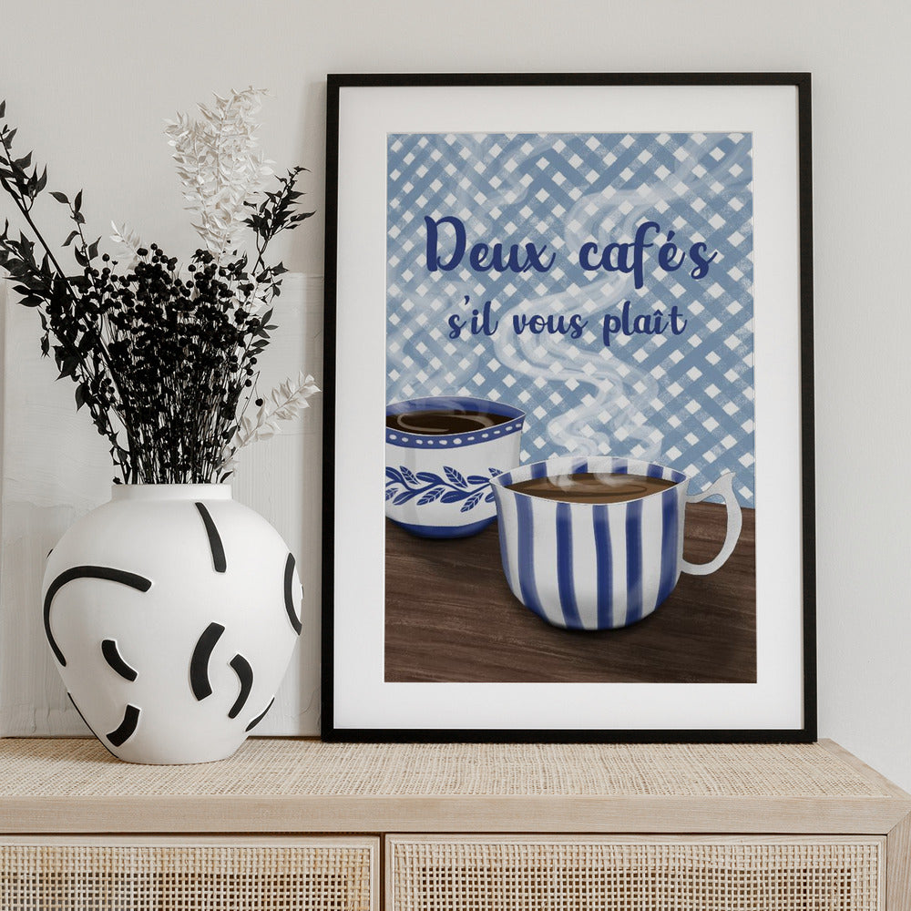 Two coffees please - Art Print by EMELIEmaria