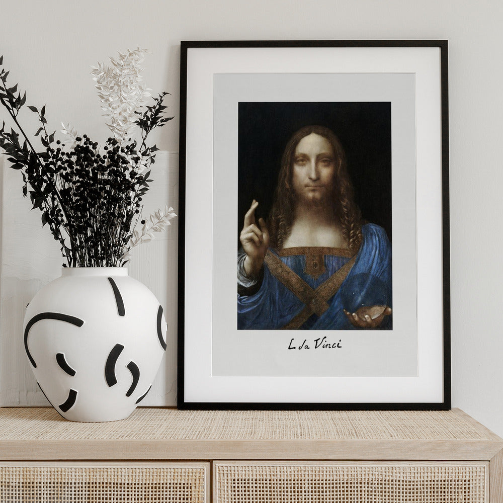Salvator Mundi (circa 1500) - Art Print by Leonardo da Vinci