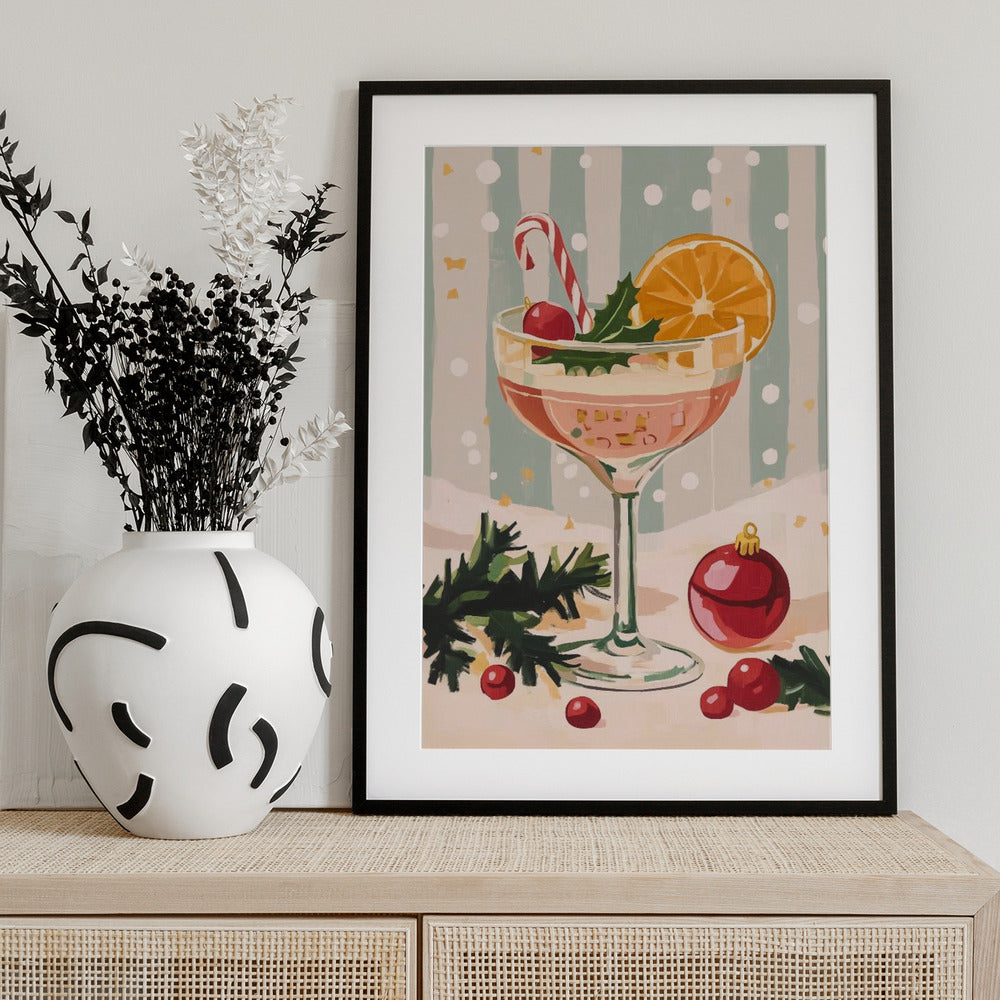 Christmas Cocktail - Art Print by Melloi Art Prints