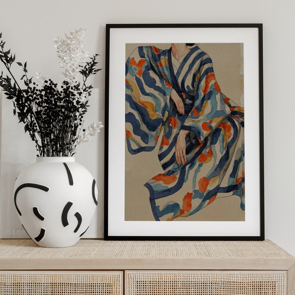 Flowing Kimono Patterns - Art Print by THE MIUUS STUDIO