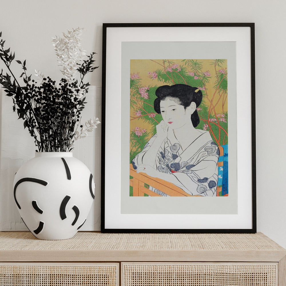 At a Hot Springs Inn (1952) - Art Print by Goyo Hashiguchi