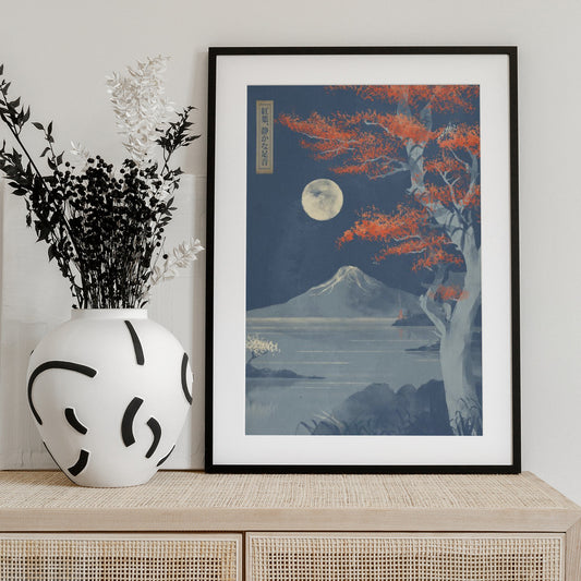 Crimson Leaves, Silent Steps - Art Print by Fadil Roze