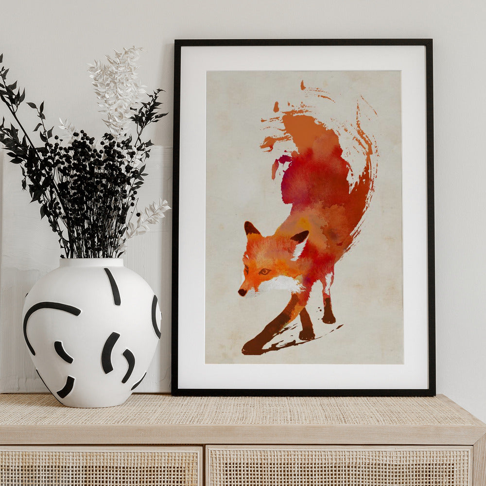 Fiery Fox Dance - Art Print by Robert Farkas