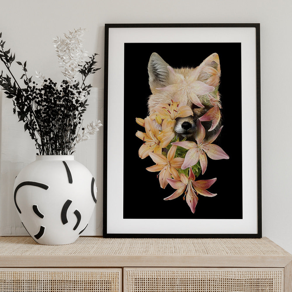 Foxy Flowers - Art Print by Robert Farkas