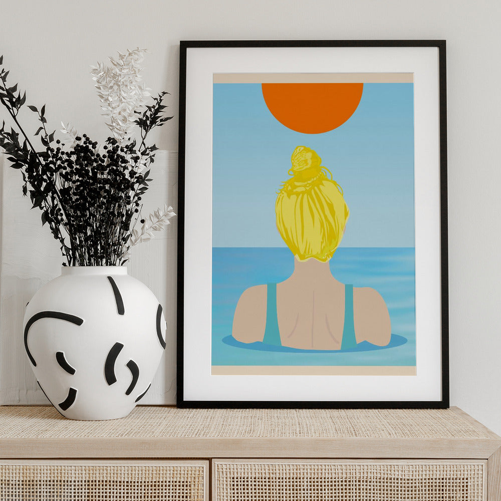 Into Water (Blonde) Art Print - Art Print by WallChart Art Studio