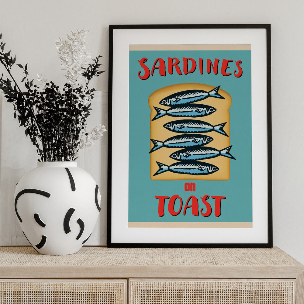 Sardines On Toast - Art Print by WallChart Art Studio