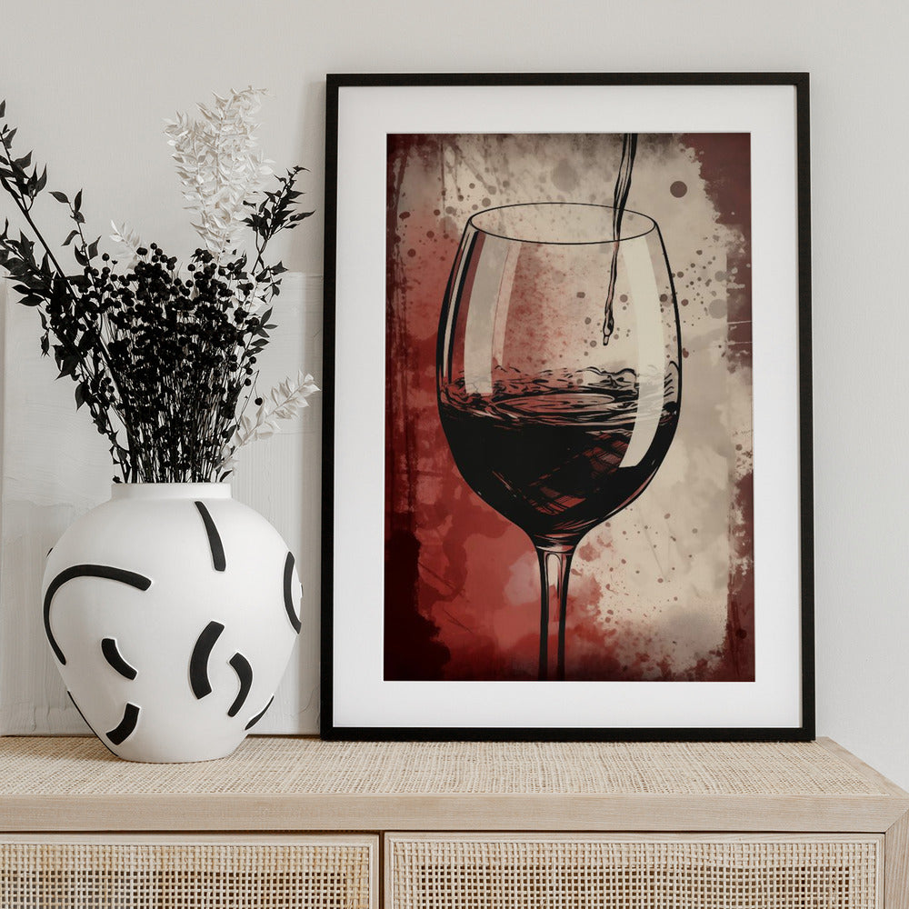 Red Red Wine No 5 - Art Print by Andreas Magnusson