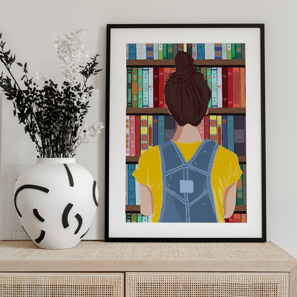 I Love Books - Art Print by WallChart Art Studio