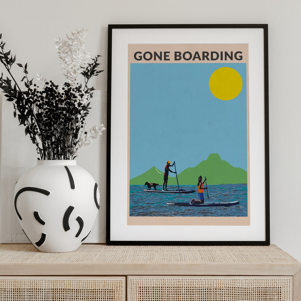 Gone Boarding - Art Print by WallChart Art Studio