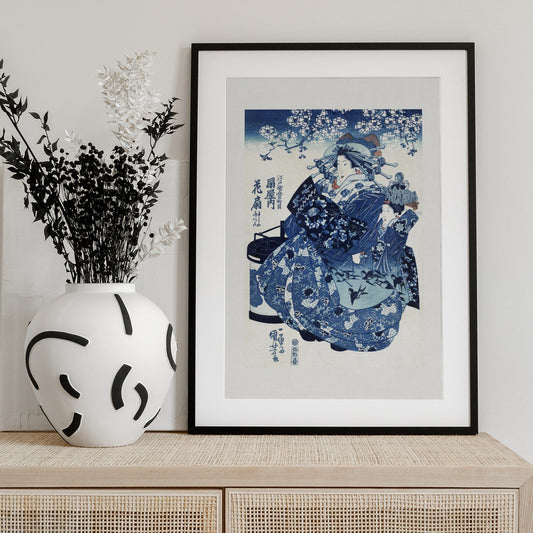 Japanese Woman (1798-1861) - Art Print by Utagawa Kuniyoshi