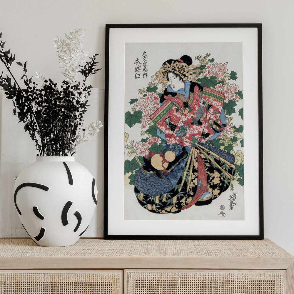 Japanese Woman (1820 1830) - Art Print by Keisai Eisen