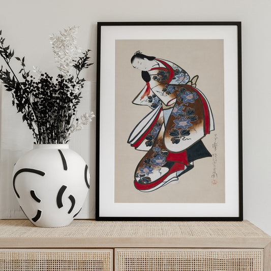 Japanese Women (1700s) Vintage Painting - Art Print by Kaigetsudo Doshin