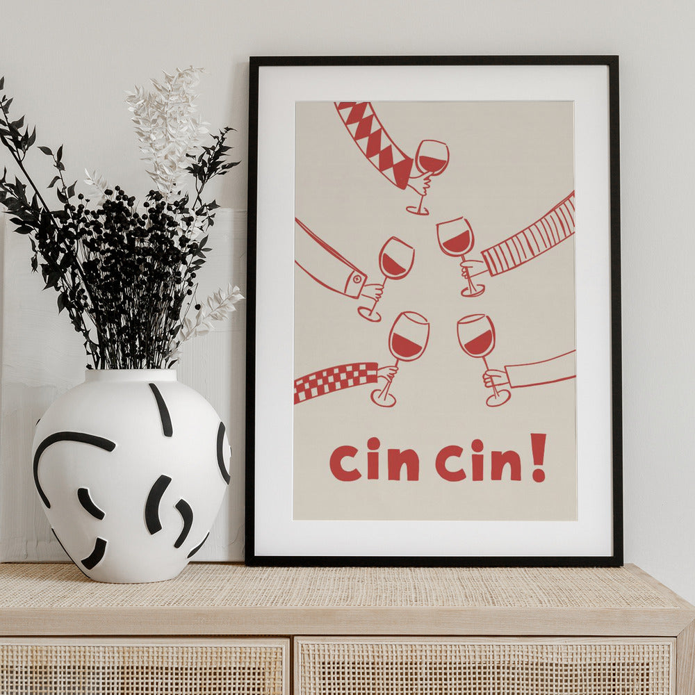 Cin cin! Wine Party with Friends - Art Print by Rio Soléy