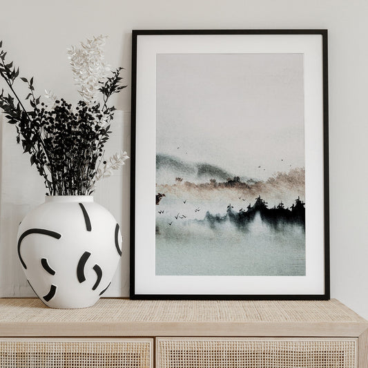 Mystic Mountain Haze - Art Print by Treechild