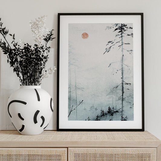 Serene Misty Pines - Art Print by Treechild
