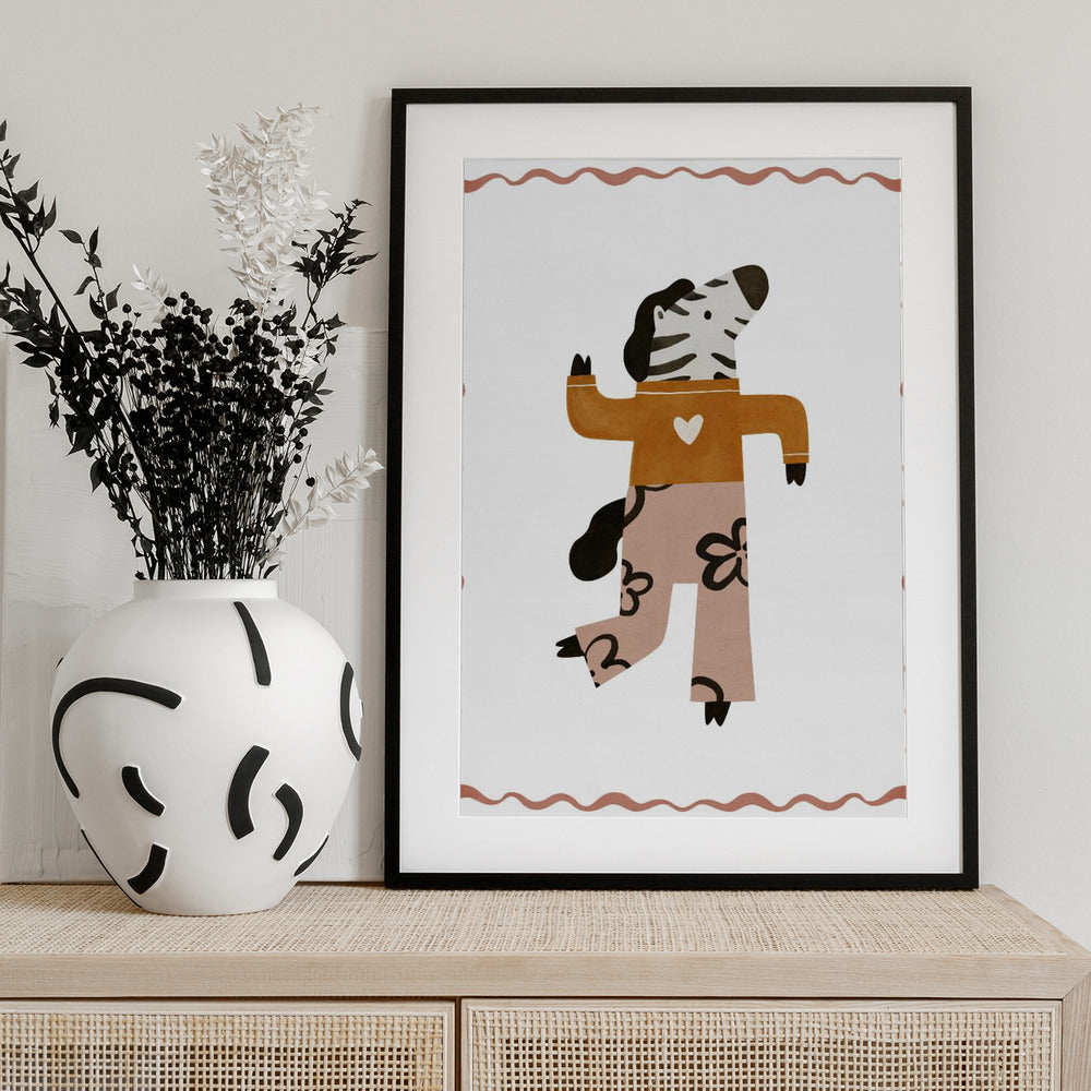 Zebra Groove - Art Print by Treechild