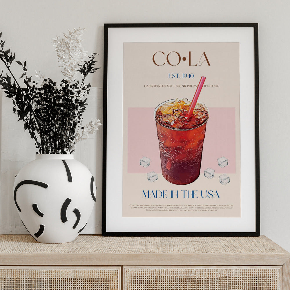 Chilled Cola Delight - Art Print by Nazma Khokhar