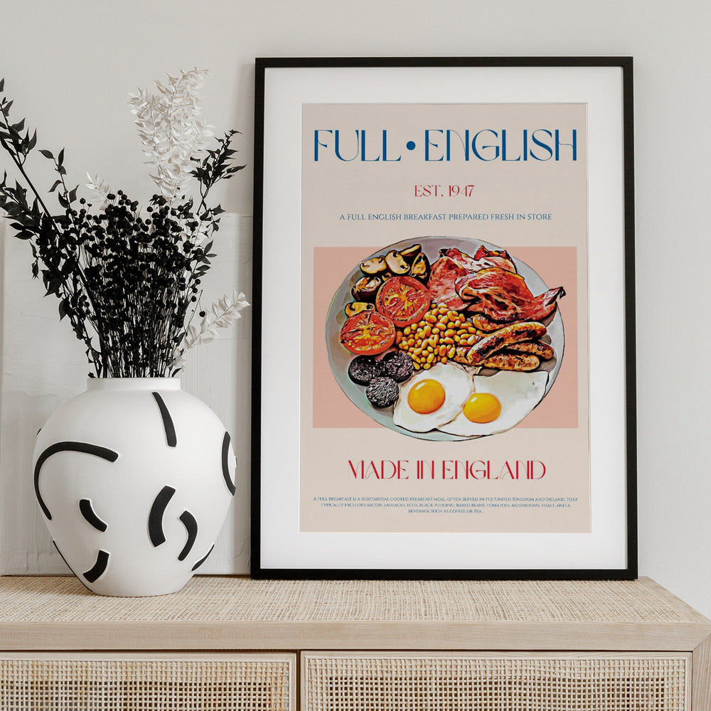 Traditional Full English Breakfast - Art Print by Nazma Khokhar