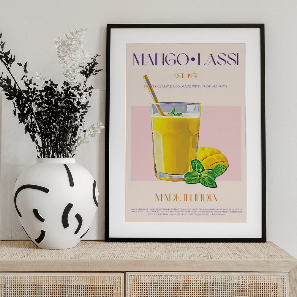 Mango Lassi Delight - Art Print by Nazma Khokhar