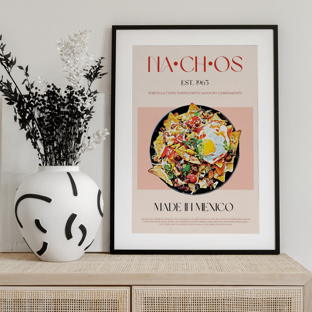 Colorful Mexican Nachos - Art Print by Nazma Khokhar