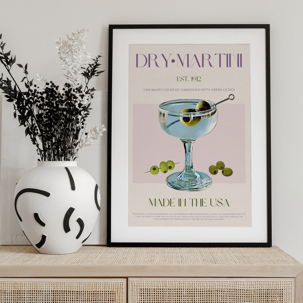 Classic Martini Charm - Art Print by Nazma Khokhar
