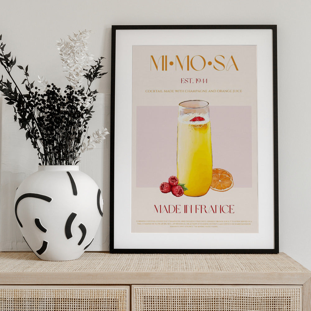 French Sunrise Sip - Art Print by Nazma Khokhar