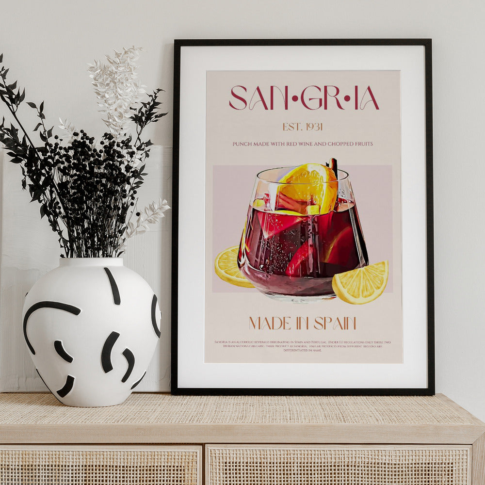A Glass Filled With Red Wine - Art Print by Nazma Khokhar