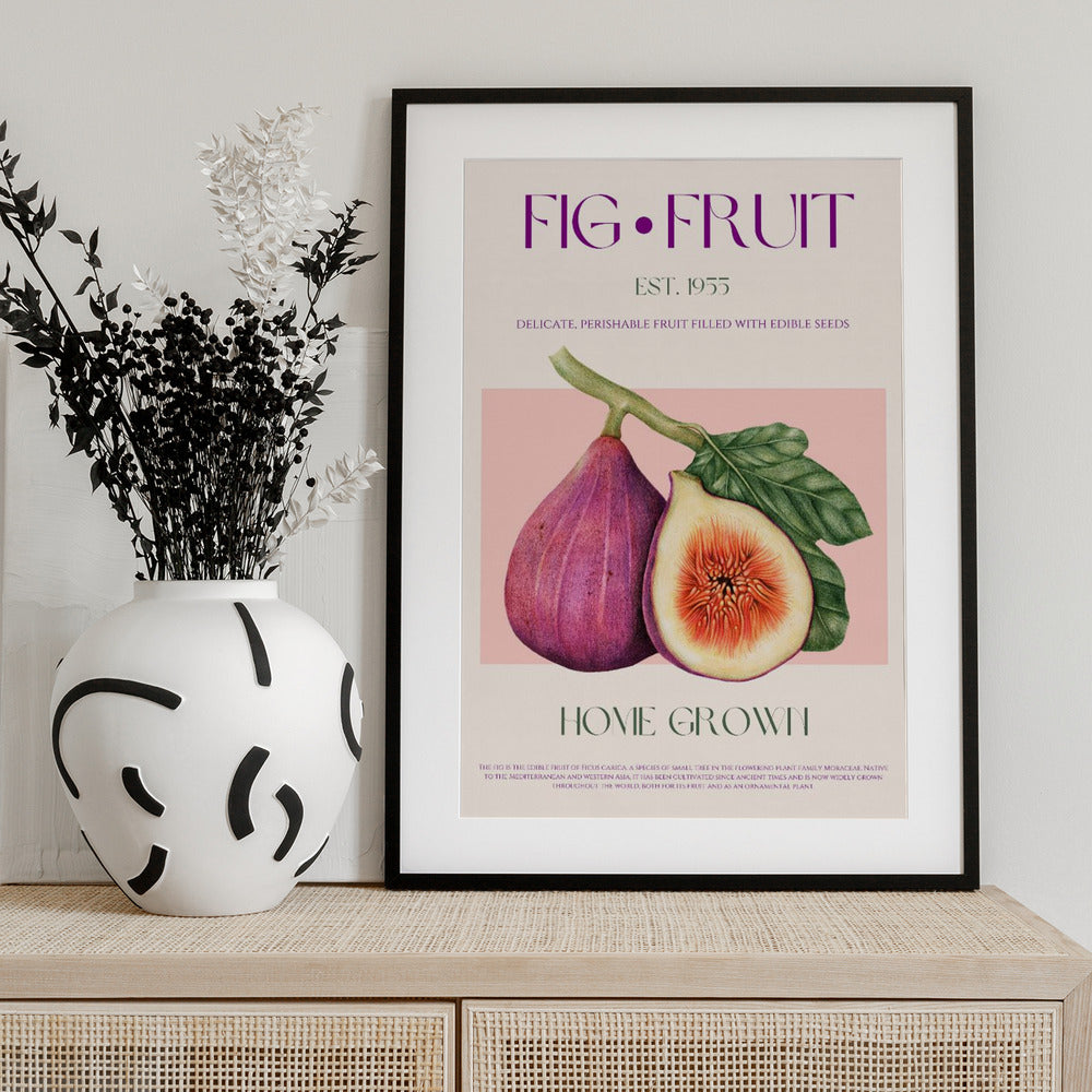 Vintage Fig Delight - Art Print by Nazma Khokhar