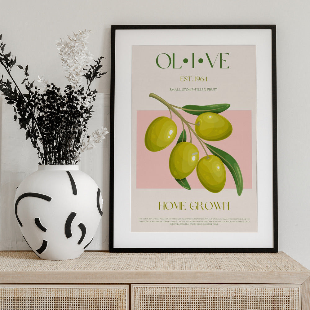Golden Olives Essence - Art Print by Nazma Khokhar