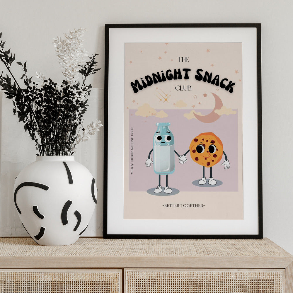 Milk &amp;amp; Cookie Duo - Art Print by Nazma Khokhar