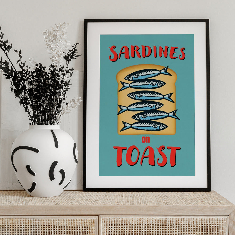 Sardines On Toast 2 - Art Print by WallChart Art Studio