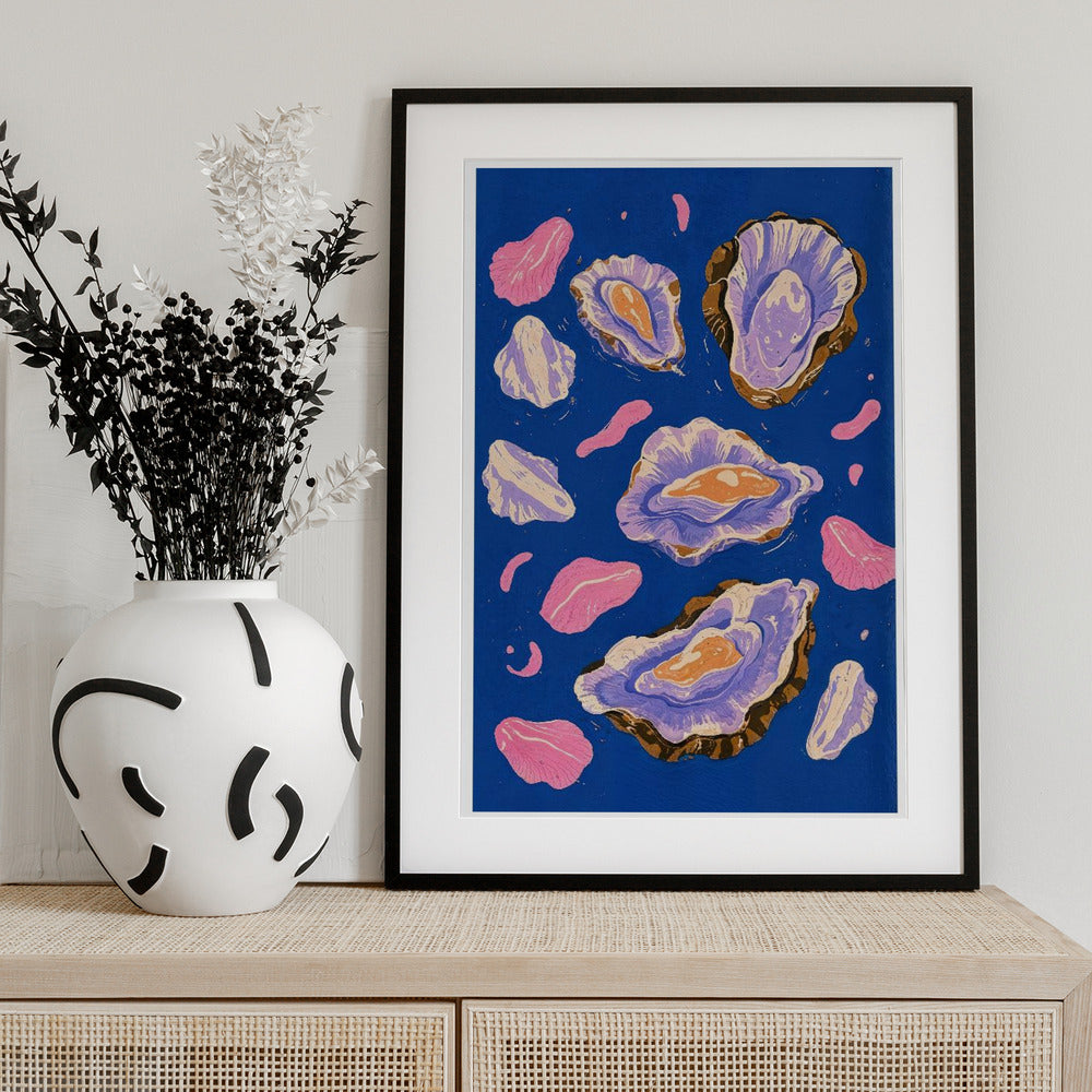 Oysters in Orbit - Art Print by THE MIUUS STUDIO