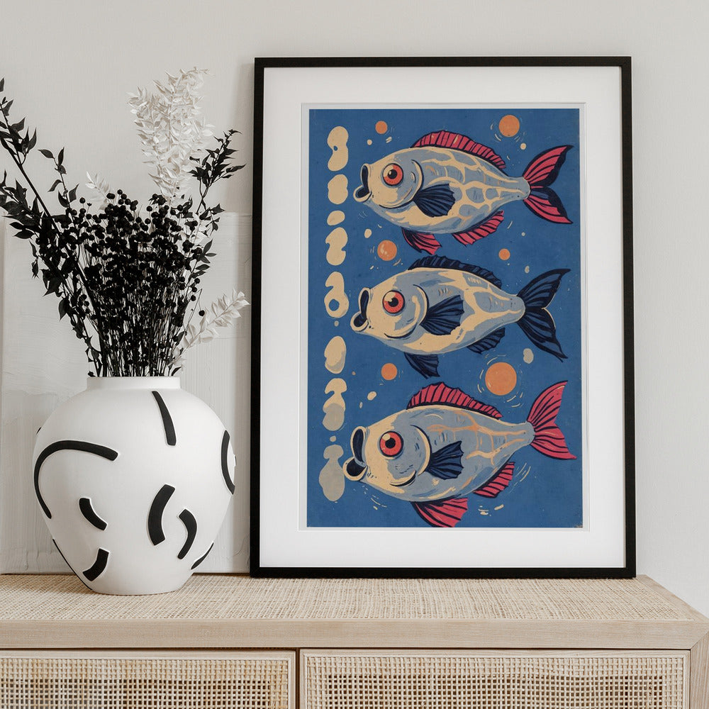 Cosmic Koi Dance - Art Print by THE MIUUS STUDIO