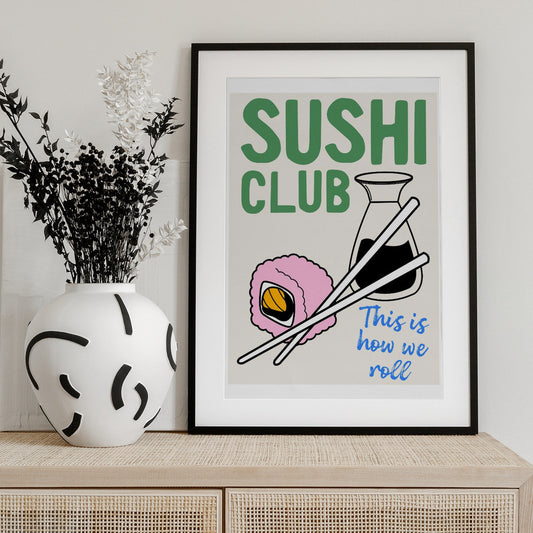 Sushi Club - Art Print by WallChart Art Studio