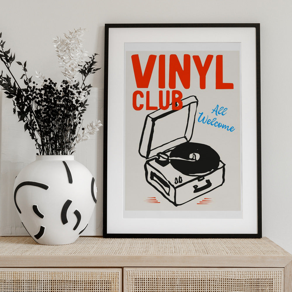 Vinyl Club Art Poster.png - Art Print by WallChart Art Studio