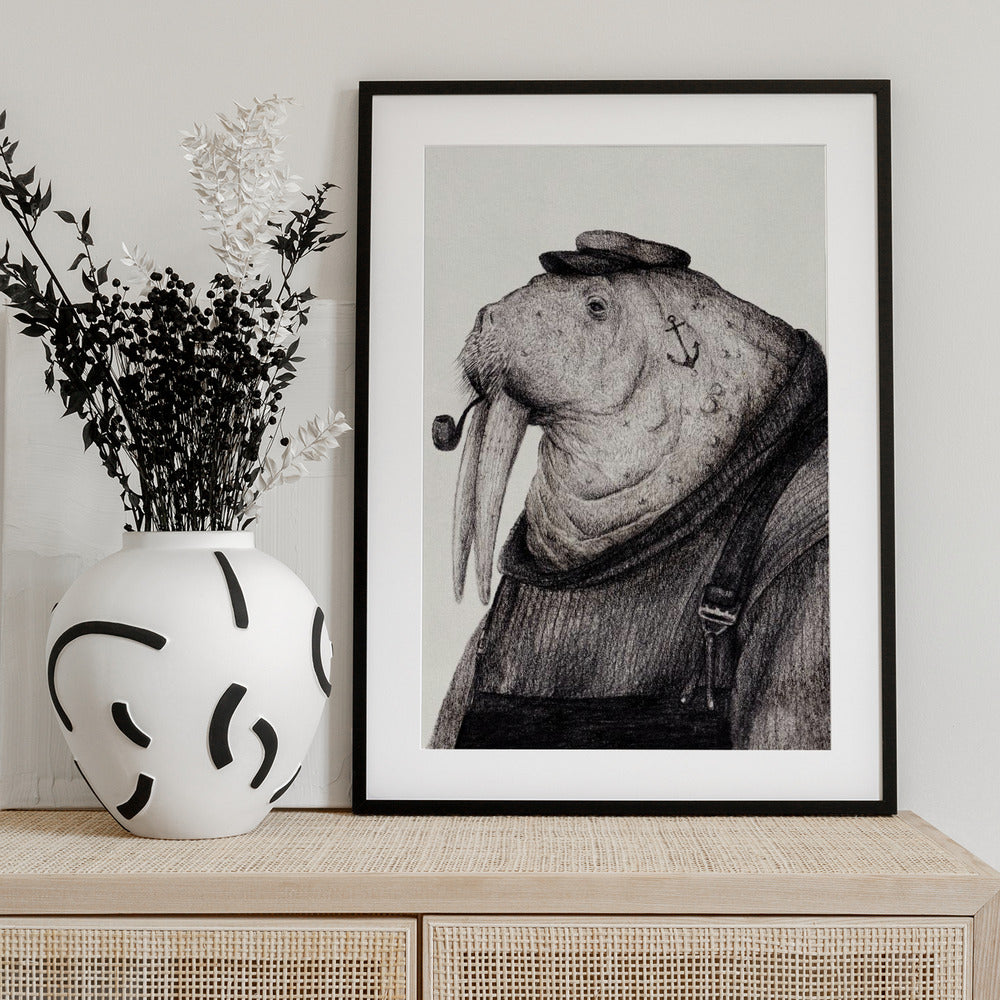 Sea Captain's Wisdom - Art Print by Mike Koubou