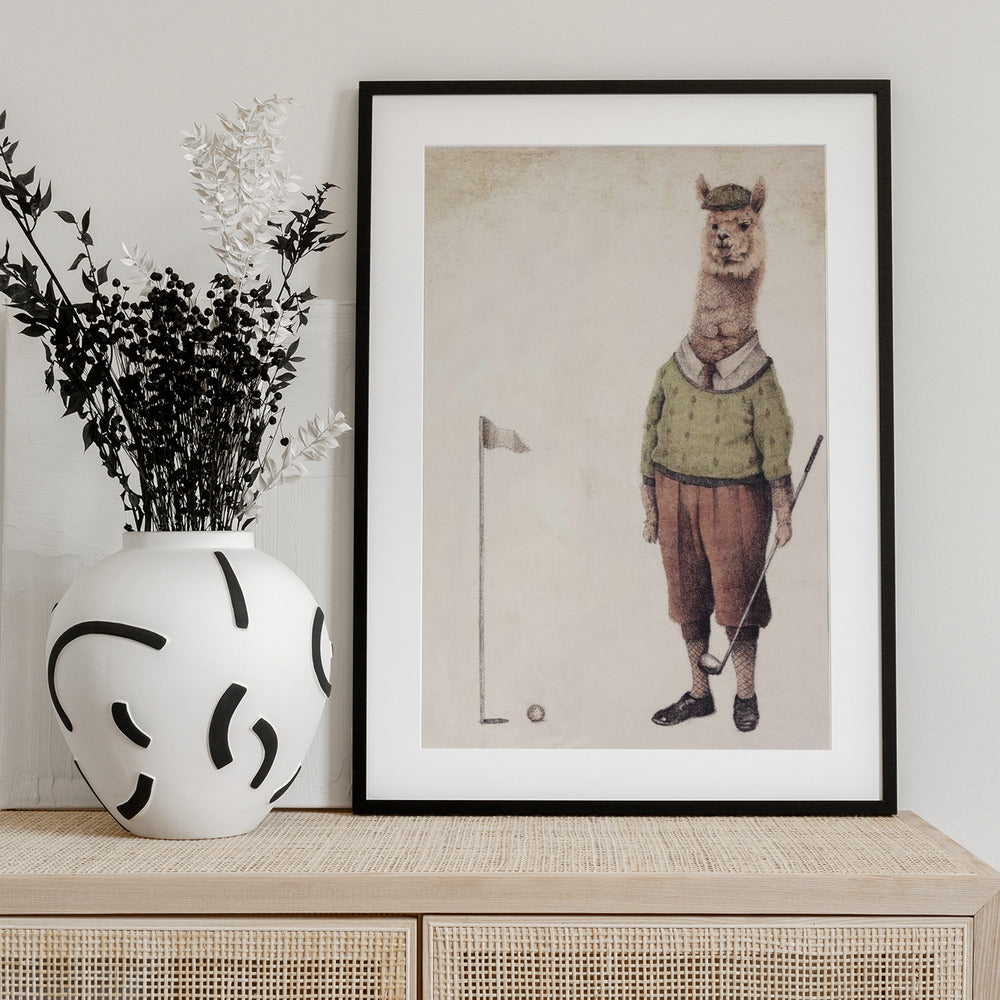 Alpaca Golf Club - Art Print by Mike Koubou