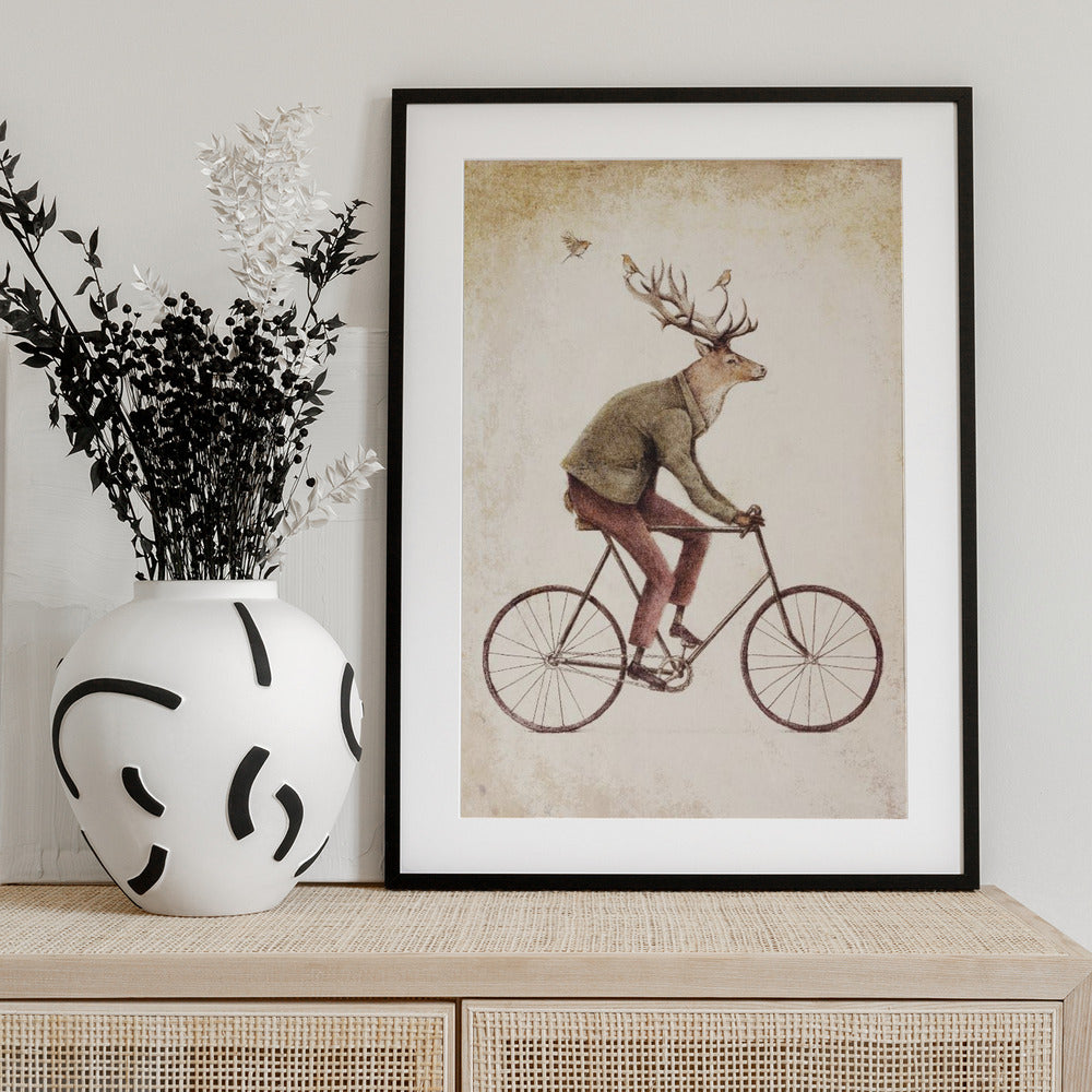 Even a Gentleman rides - Art Print by Mike Koubou