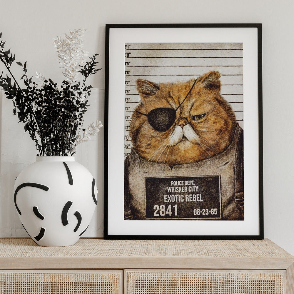 Funny Cat - Art Print by Mike Koubou