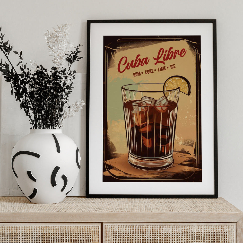 Cuba Libre Cocktail - Art Print by Andreas Magnusson